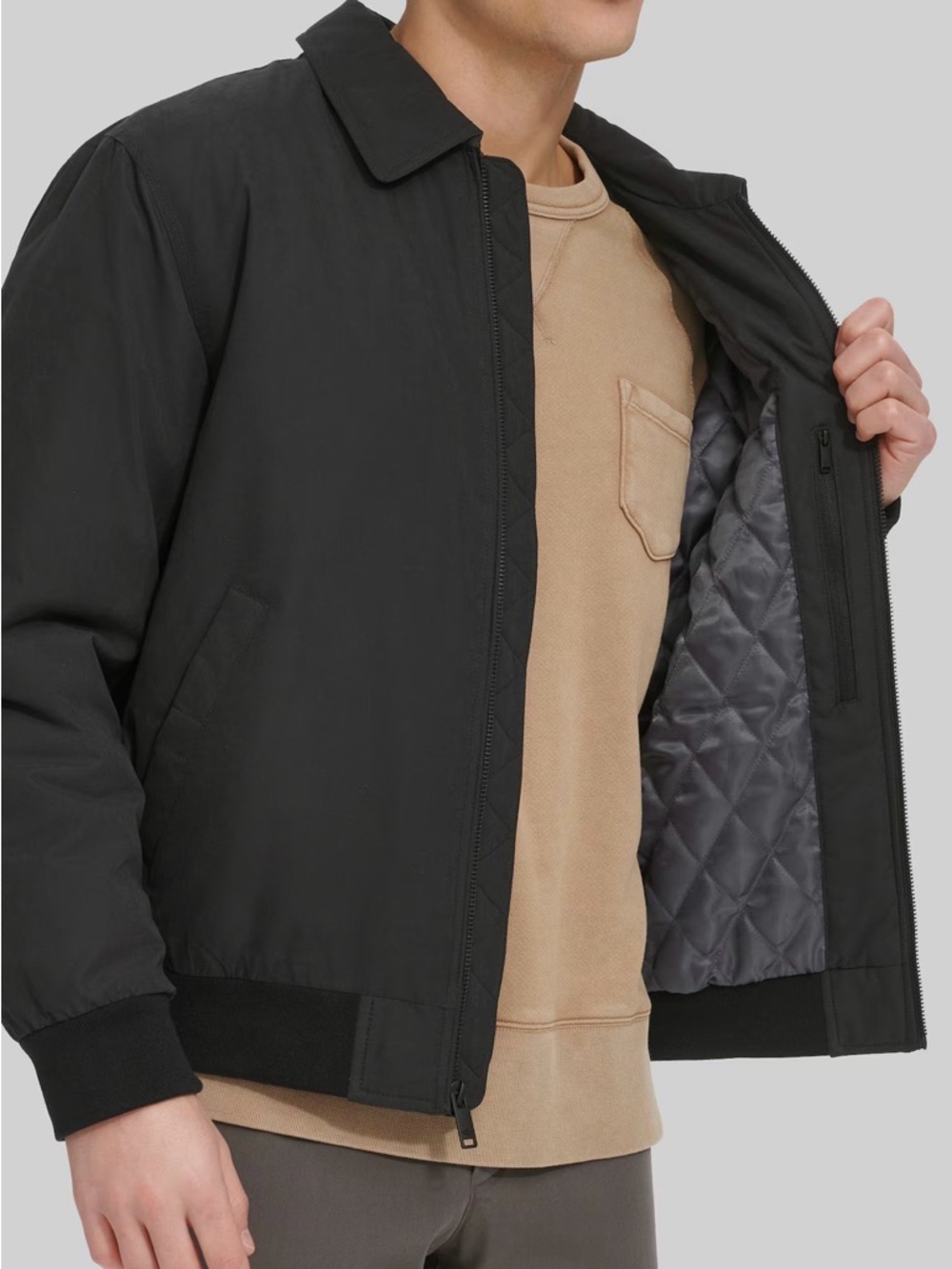 Dockers Tailored Fit Micro Twill Golf Bomber Jacket – Size XL